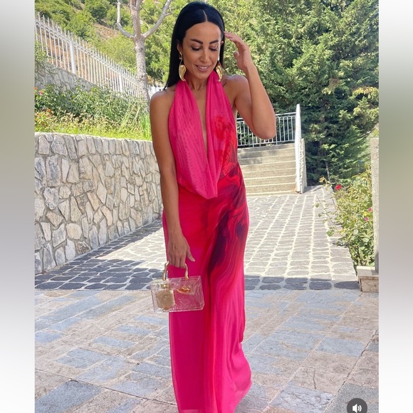 ZARA DRAPED TULLE HALTER DRESS SIZE XXL NWT BLOGGERS FAVORITE - Picture 4 of 17